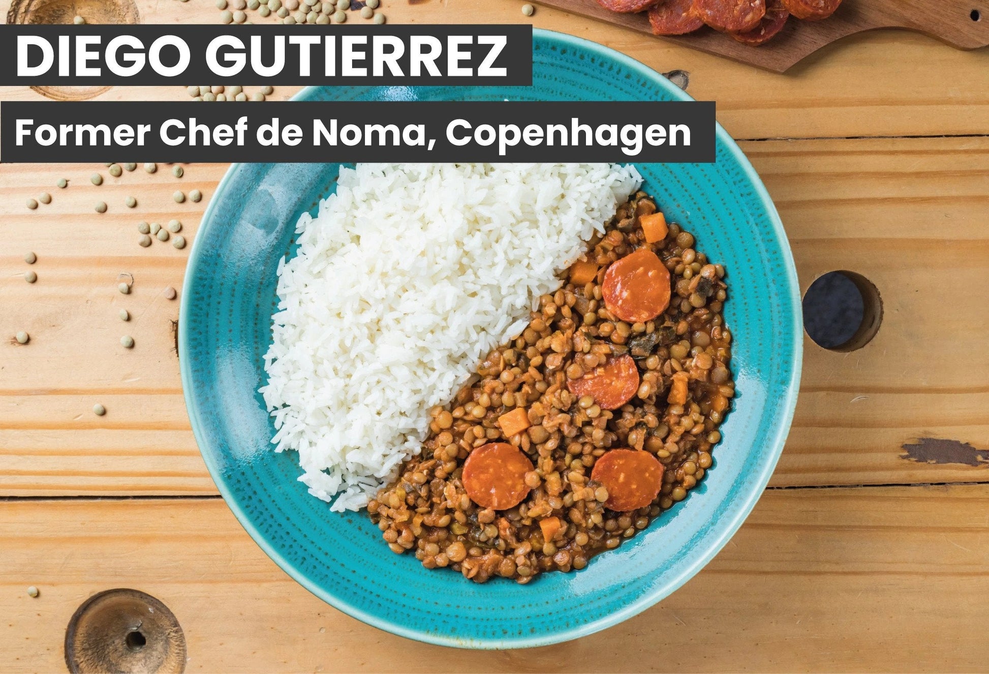 Guiso de Lentejas con Chorizo Ibérico con Arroz Blanco - Kalabaza Panama